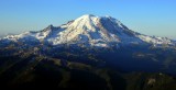 Mt Rainier with tiny Mt St Helens