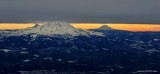 Overcast over Mt Rainier and Mt Adams
