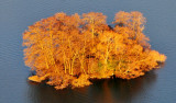 Island on Green Lake at sunset