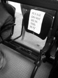 Please do not sit in this seat.