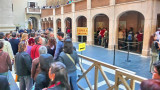 Out of the museum, lined up for the Catacomb   P1030765.jpg