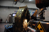 Reliquary under analysis in the laboratory at the Louvre