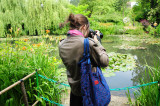 Sam shooting waterlilies