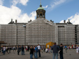 The Royal Palace Wrapped in Scaffolding