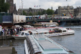 Tour Boat Traffic in Amsterdams Inner Harbor