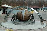 Sculpture symbolizing reunification