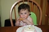 Julianas First Birthday - the Mandatory Cake-All-Over-the-Face Picture