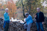After mill visit a lunch break---Susan, Mary, and Dave