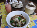 Provence dark soup fish ball noodle