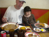 Daddy and Sarah at the Dragon Resturant in Okinawa, Japan.