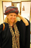 Turban to touch and try on