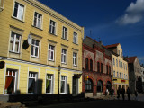 Restored old facades on Vezejų gatvė