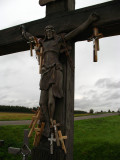 Large wooden crucifix and smaller additions