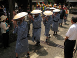 Flute players proceeding in a line