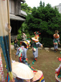 Dancing in a temple garden