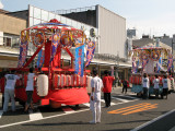 Two main floats of the small parade