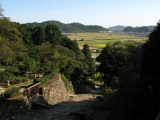 Farmland beyond the castle site