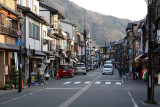 Main street and its many shops and lodgings