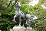 Bronze statue of Katsutoyos wife Chiyo