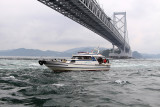 Naruto-Ōhashi and tourist boat