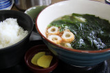 Wakame (seaweed) udon - a Naruto speciality