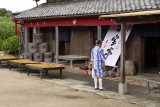 Old man in a jinbei at the movie village