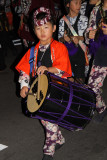 Young girl drummer
