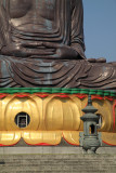 Censer beside the Buddhas cupped hands