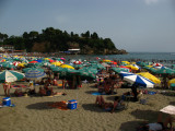 Beach umbrellas on Mala Plaa