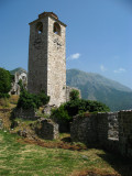 Clock tower and Rumija Mountains