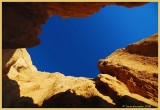 Looking up from inside the cavity