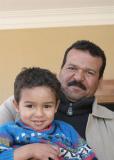 Hussien Hamed and his youngest son