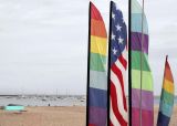 Flags by the sea