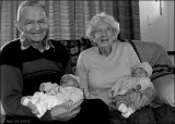Great Grandparents with their Twin Great-grandchildren