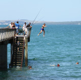 Jumping off the wharf