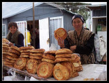 Delicious bread in Osh Bazaar