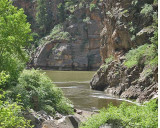 Curecanti Creek at its end close up