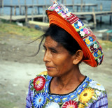 Lady in traditonal costume of Santiago de Atitlan