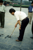 Luoyang. Practising Chinese Calligraphy