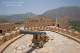 Nakhal Fort - cannon at the top of one of the towers
