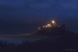 bamburgh castle at night