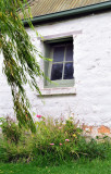 Slanting green window