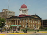 Old Capitol building. - Lincolns Law office would be on the lower left side of this photo had the camera angle been different.