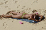 Sun Bathing at Praia dos Careanos, Portimo