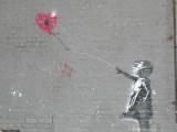 Banksys red balloon - South Bank