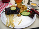 Podwale Piwna Kompania Restaurant steak and asparagus