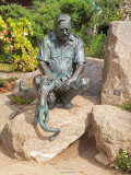 G10_1105.jpg Sculpture of Gerald Durrell - Durrell Conservation Trust, Trinity - © A Santillo 2011