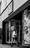 woman and window display