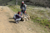 Ania with wolf dog