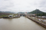 On lake Gallitin with lock closing